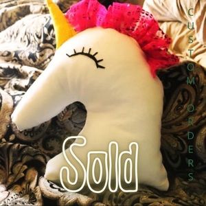 CUSTOM UNICORN THROW PILLOW